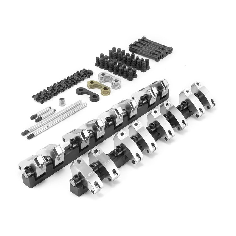 Aluminum Shaft-Mount Roller Rockers Small Block Chevy, 1.5/1.6 Split Ratio