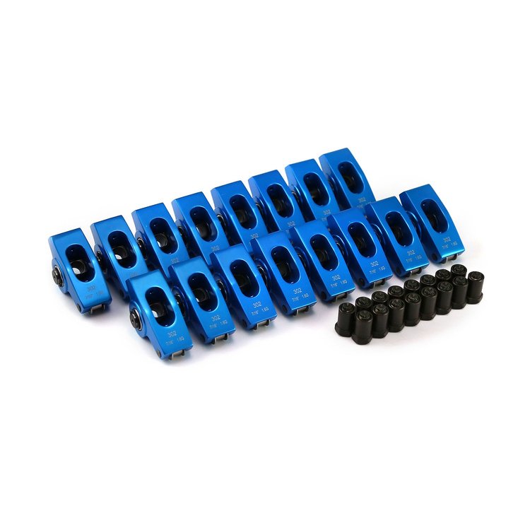 PCE261.1256 Ford SB 289 302 351 Windsor 1.7 7/16 in. Self Align Aluminum Roller Rocker Arm Set