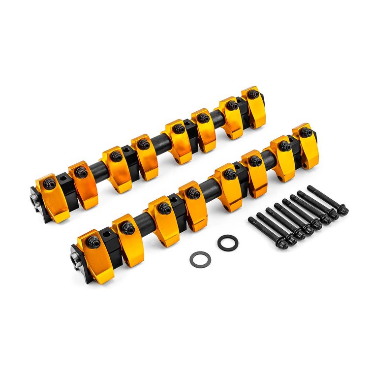 Aluminum Shaft-Mount Roller Rocker Arm Set Ford FE 390/427/428, 1.76 Ratio