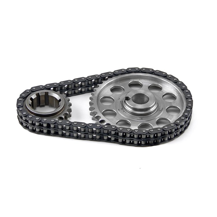 Ford SB 289 302 351 Windsor Double Roller 9 Keyway Billet Steel Timing Chain Kit