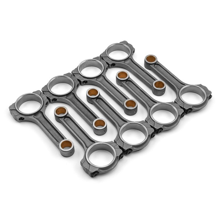 PCE274.1127 I-Beam Connecting Rods, 6.000 in. x 2.100 in. x .927 in. Bronze Bush 5140 for Chevy SBC 350