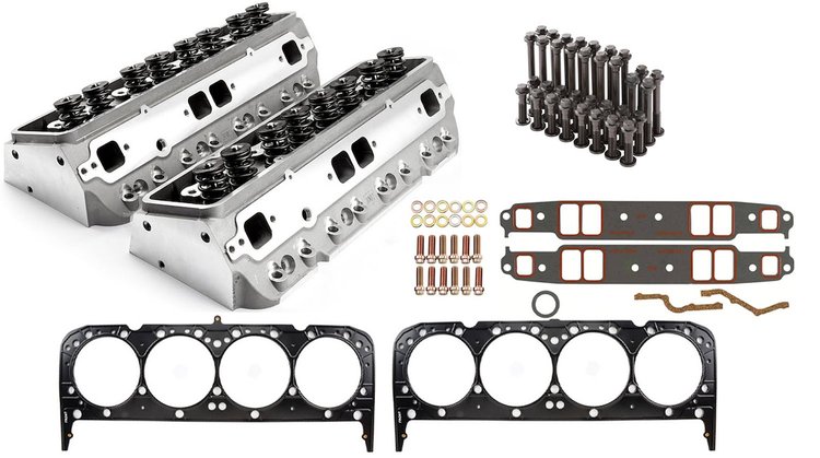 746-PCE281.2004k Short Block Chevy Aluminum Cylinder Head Kit