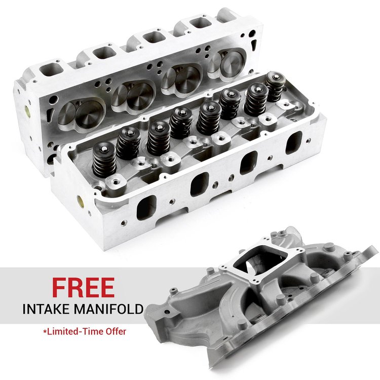 Speedmaster Small Block Ford 351C Cast Aluminum Cylinder Heads & Free Torque Intake Manifold Promo
