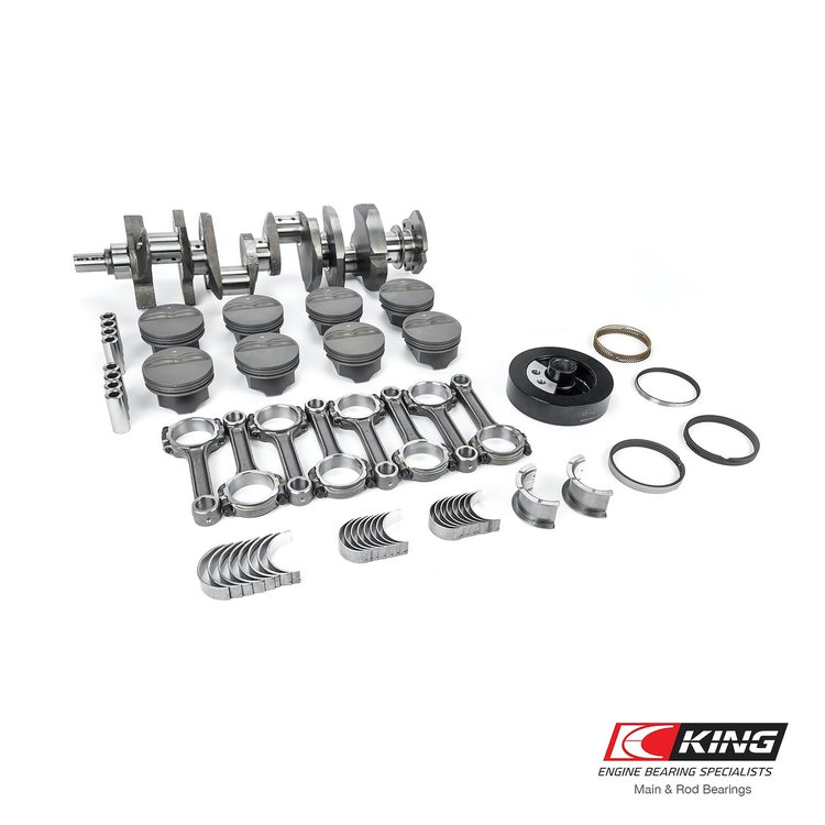 PCE290.1154 Chevy SBC 383 2pc. Cast Crank I-Beam Hyper Pistons Balanced Stroker Kit