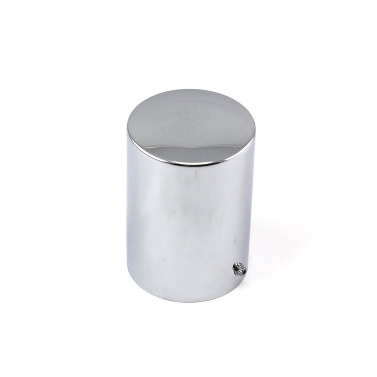 4 9/32 x 3 11/16 Chrome Oil Filter Cover - w/Set Screw