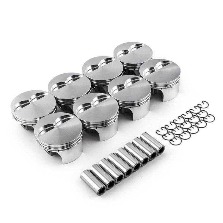 Flat Top Chevy Forged Pistons SBC 383 5.7