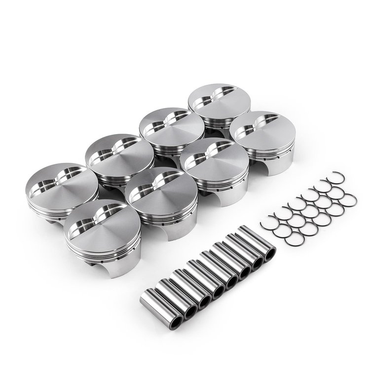 Flat-Top Forged Pistons Small Block Chevy 350