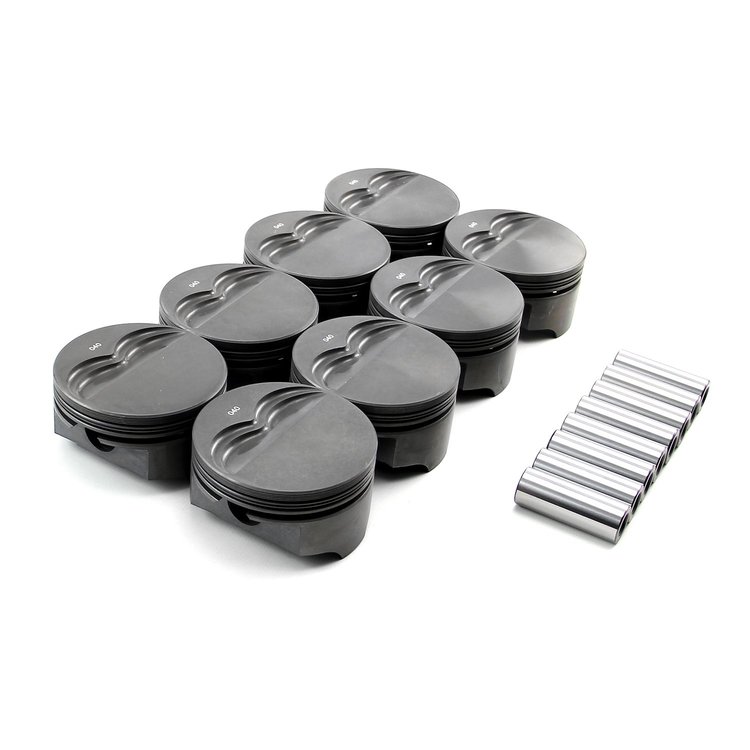 Chevy SBC 383 6.0 Rod 4.030 1.125 0.927 Flat Top Coat Hypereutectic Pistons