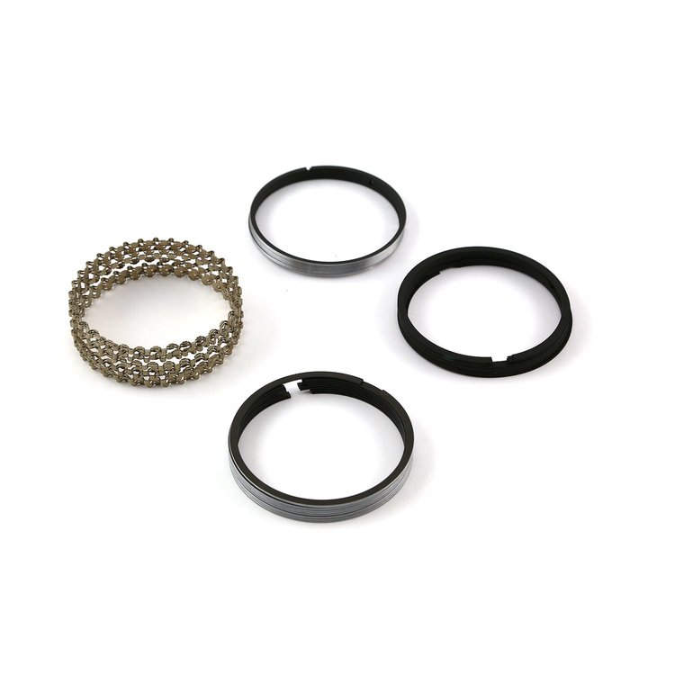 4.030 Bore - 1/16 - 1/16 - 3/16 Plasma Moly Piston Ring Set Non File Back