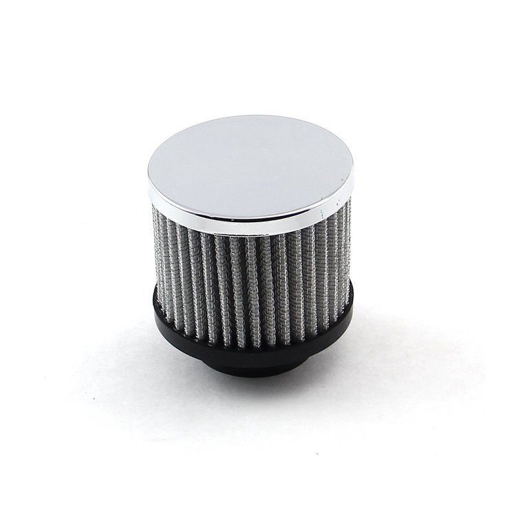 Chrome Valve Cover Open Filter Element Breather 1 1/2 Clamp On