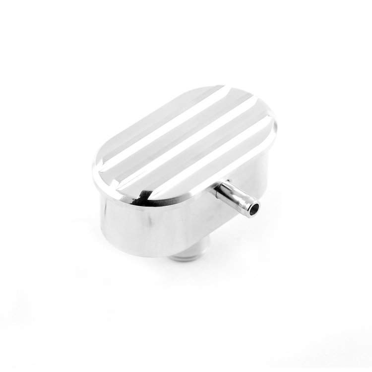 Large Classic Finned Valve Cover Aluminum Breather Cap Grommet / PCV Vent Tube