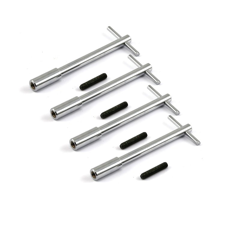 5 3/8 Chrome Valve Cover T-Handle Wing Bolts - w/ 5/16 Studs