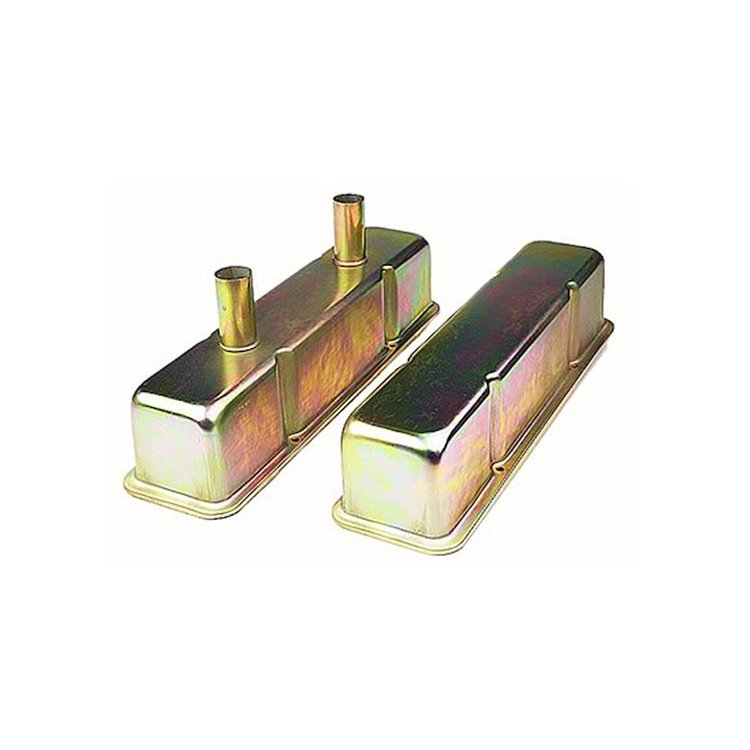 Chevy SBC 350 Zinc Steel Circle Track Valve Covers - Tall