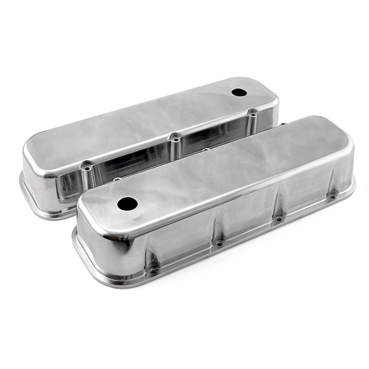 Cast Aluminum Valve Covers Big Block Chevy 454 Tall with Hole