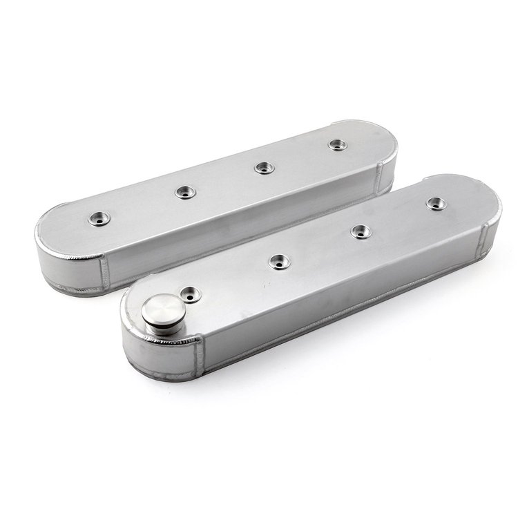 Chevy LS1 LS2 LS3 LS6 LS7 Satin Fabricated Valve Covers - w/o Coil Mounts