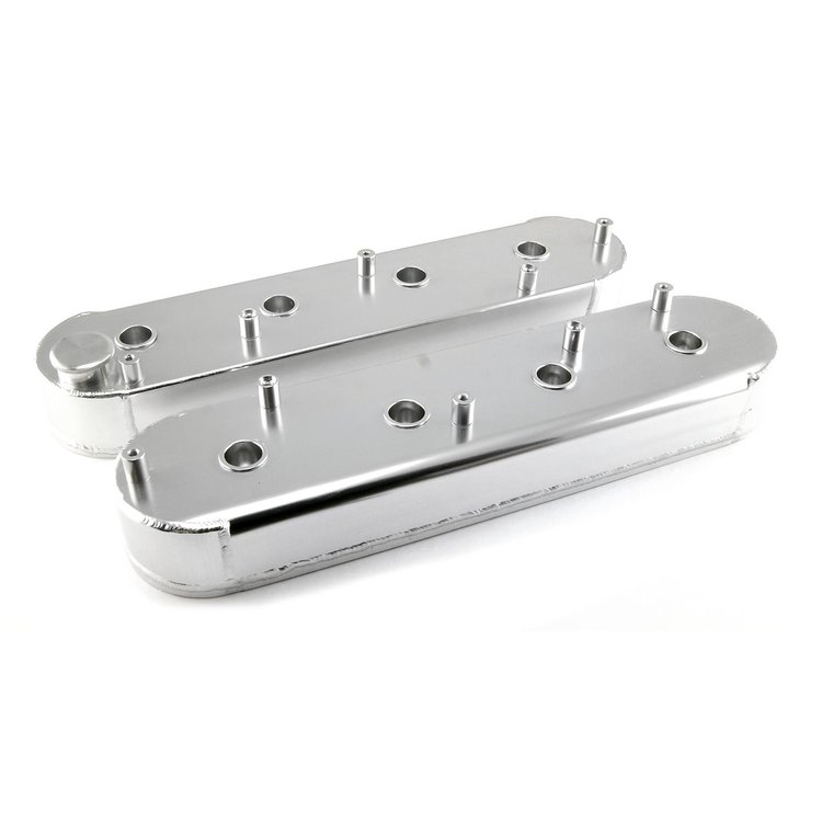 Chevy LS1 LS2 LS3 LS6 LS7 Polished Fabricated Valve Covers - w/ Coil Mounts