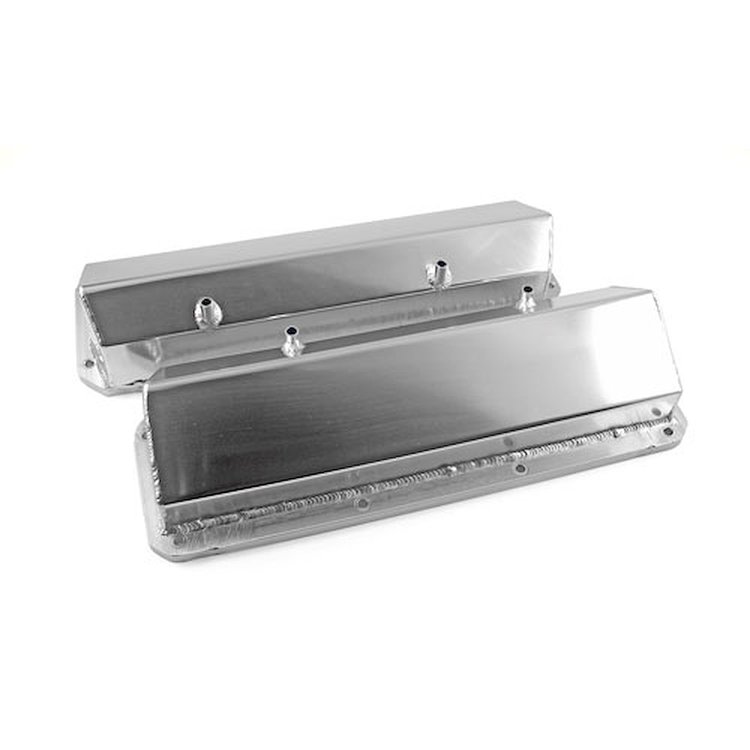 Ford 302 351C Cleveland Anodized Fabricated Valve Covers - Tall w/ Hole