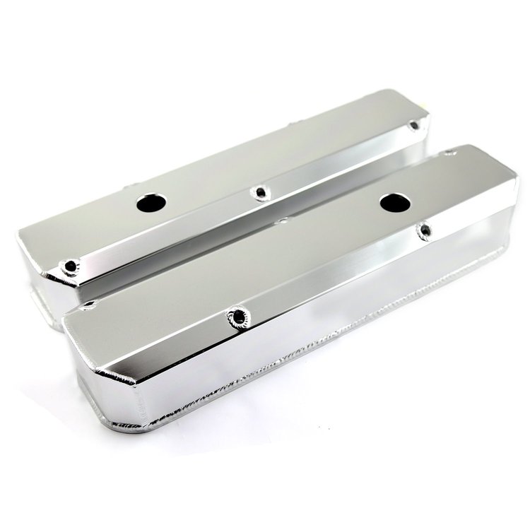 Mopar Chrysler SB 318 340 360 Anodized Fabricated Valve Covers -Tall w/Hole Prem