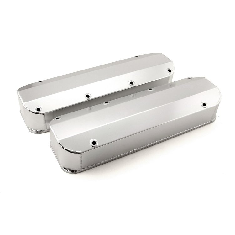 Ford 429 460 Anodized Fabricated Valve Covers - Tall w/ Hole