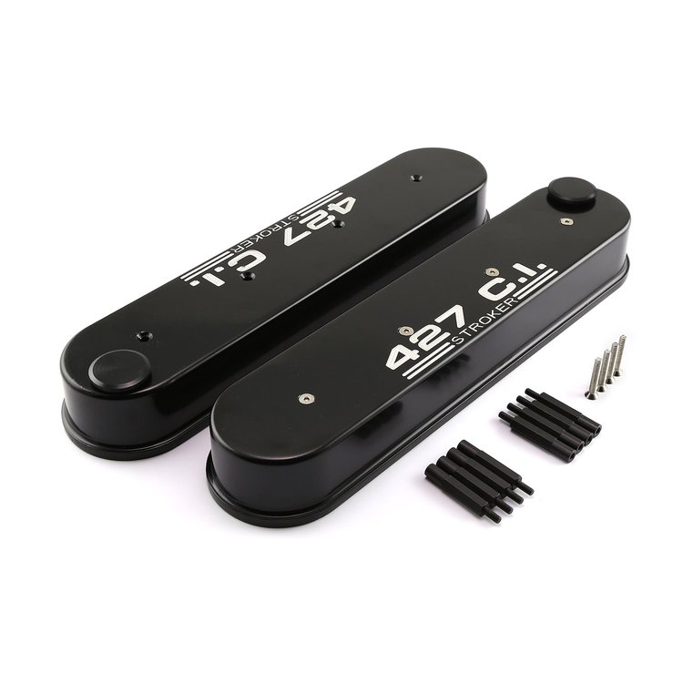 CHEVY LS1 LS2 LS3 LS6 LS7 BLACK 427CI ALUMINUM VALVE COVERS - W/O COIL MOUNTS