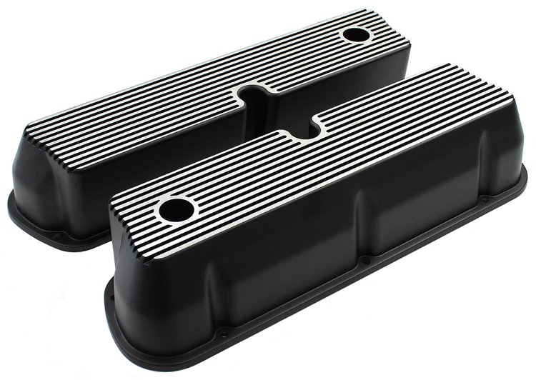 Black Cast Aluminum Valve Covers Ford Small Block 289-351 Windsor