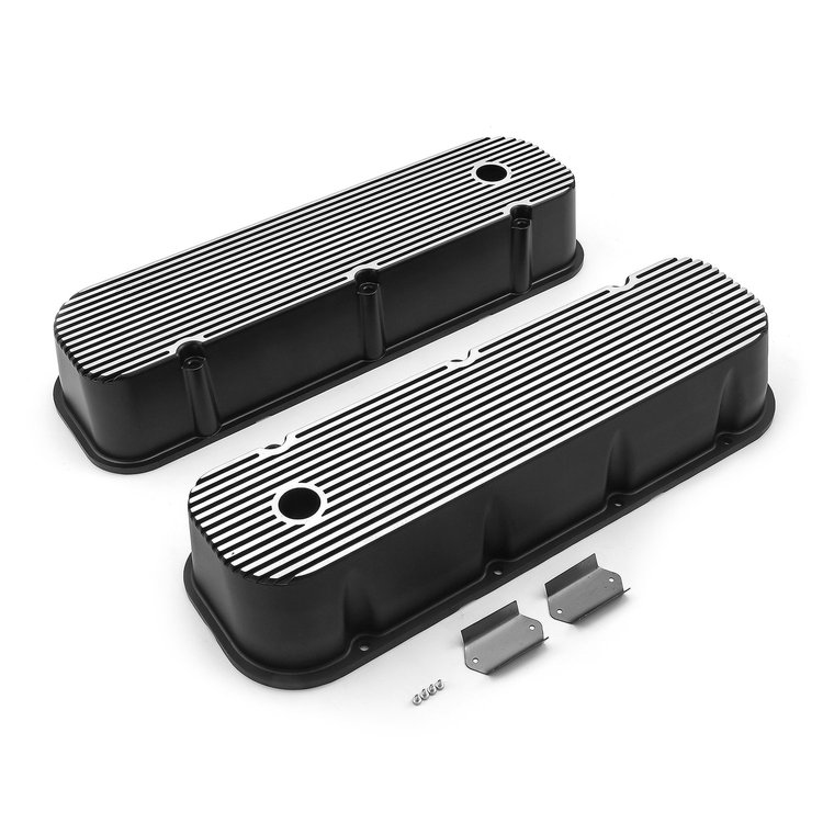 Aluminum Valve Covers Big Block Chevy 454 [Black]