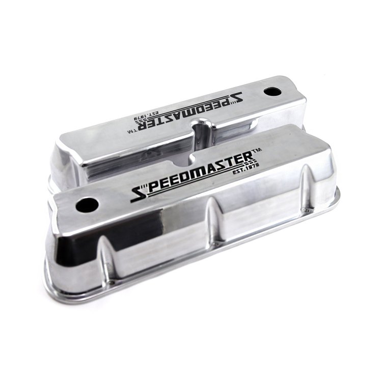 PCE314.1083.15 Ford SB 289 302 351w Polished Aluminum Black Letter Valve Covers
