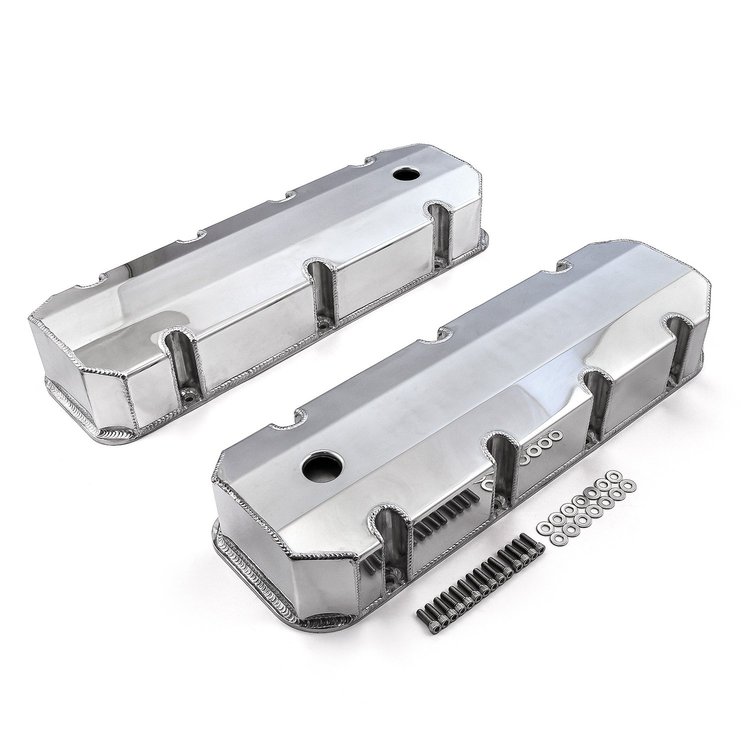 Fabricated Aluminum Valve Covers Big Block Chevy 454 [Polished]
