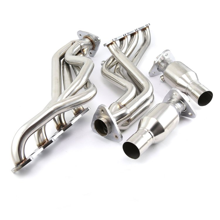 Full-Length Exhaust Headers Ford F150 Pickup Truck 5.4L V8 - Natural Finish