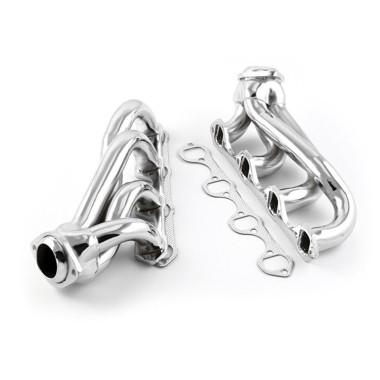 PCE316.1003.03 Shorty Headers for 1979-1993 Ford Mustang w/289, 302, 351 ci. Ford Small Block Engine [Chrome]