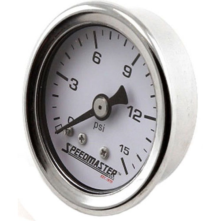 Fuel Pressure Gauge 1-1/2" 0-15 psi Non Liquid