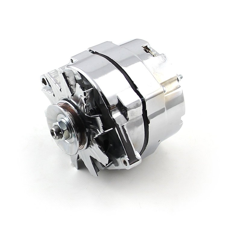 1-Wire Alternator Fits GM Universal, 120 Amp [Chrome] Internal Regulator