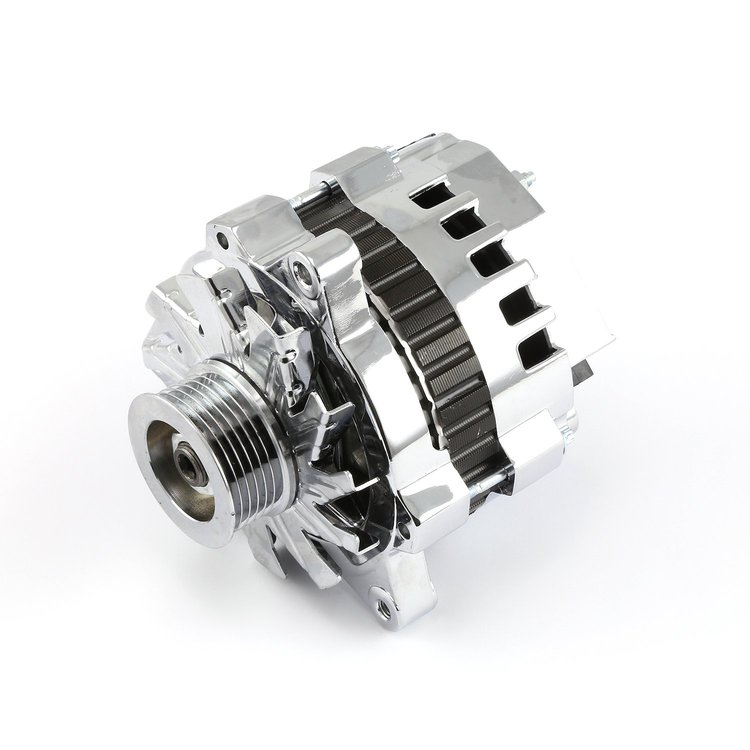 Chevy Buick Olds 7933-11 90Amp High Output Serpentine Chrome Alternator