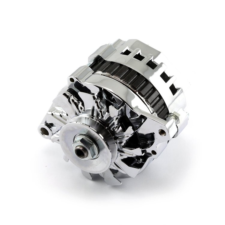 High Output 1-Wire 130 amp Alternator Universal - Chrome
