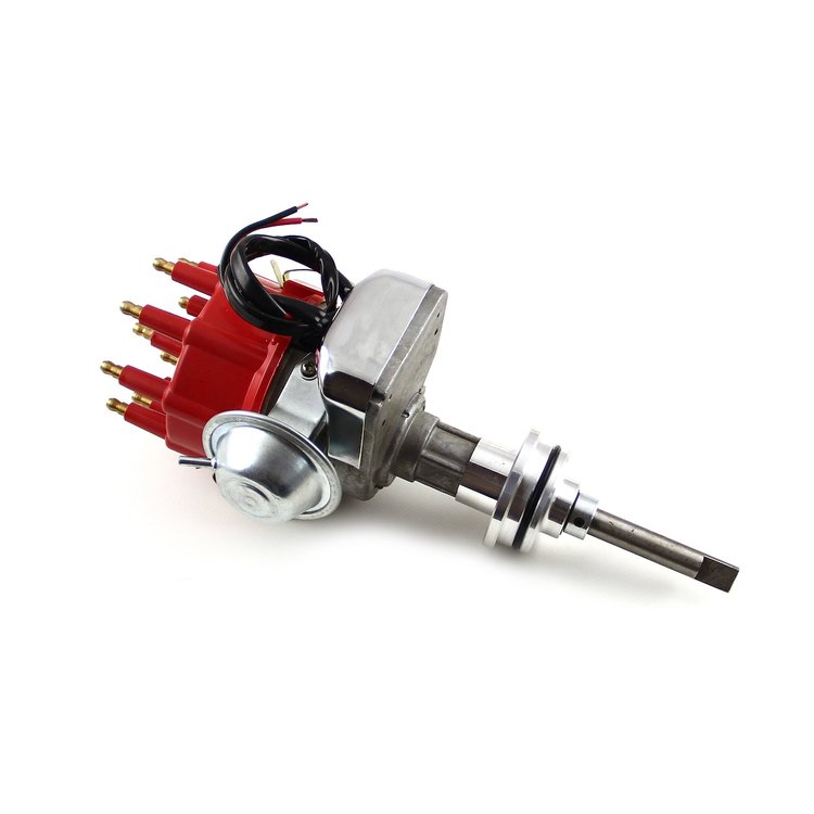 Mopar Chrysler BB 440 Ready to Run Electronic Distributor Vacuum - Red Cap