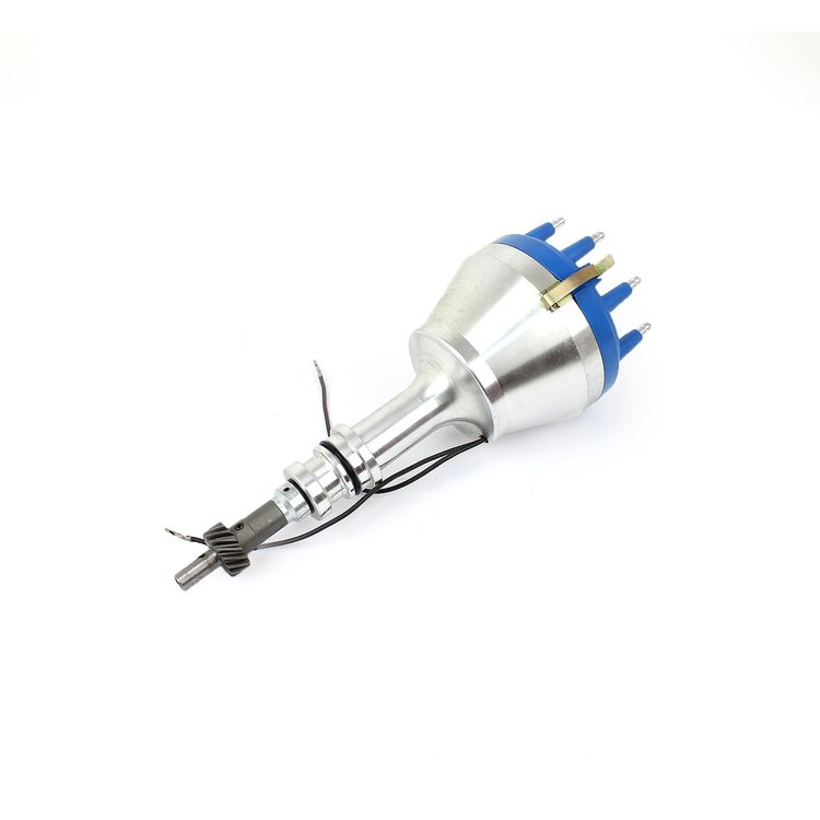 Ford 289 302 Windsor Large Cap Race Pro Billet Aluminum Distributor - Blue Cap