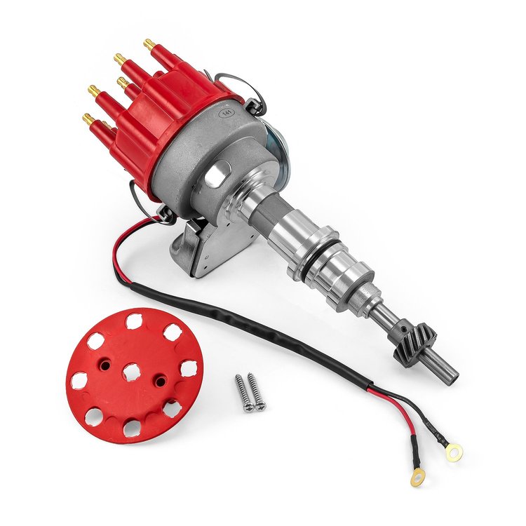 PCE376.1081.01 Ford SB 289 302 Windsor 7000 Series Ready to Run Distributor Red
