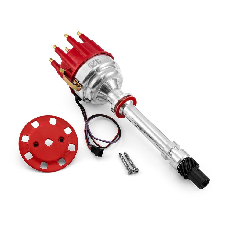 8000-Series Pro-Billet Distributor Small Block Chevy 350/Big Block Chevy 454 [Red Cap]