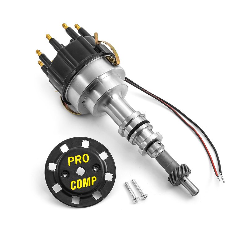 PCE376.1100.04 Ford SB 289 302 Windsor 8000 Series Pro Billet Distributor Short Body Black