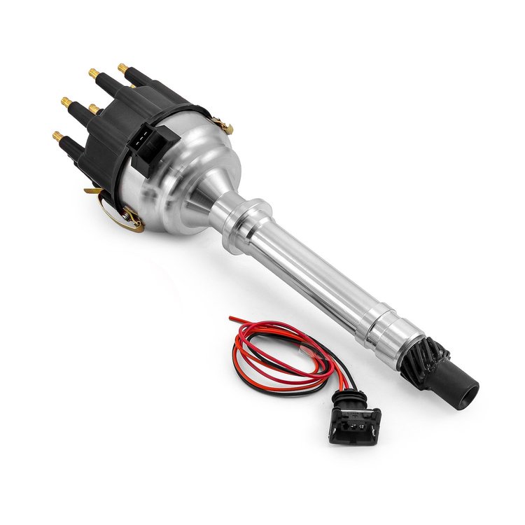 PCE376.1218.02 Chevy SBC 350 BBC 454 8020 Series Pro Billet Ready to Run Distributor Black