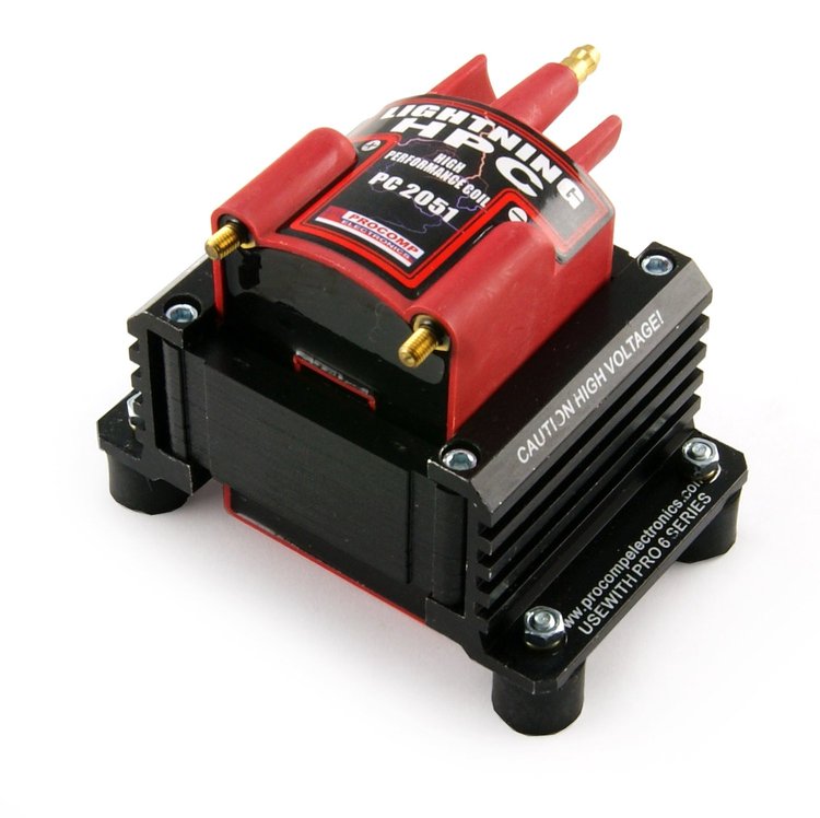 Universal Hpc Race 12V High Output External Male E-Core Ignition Coil - Red