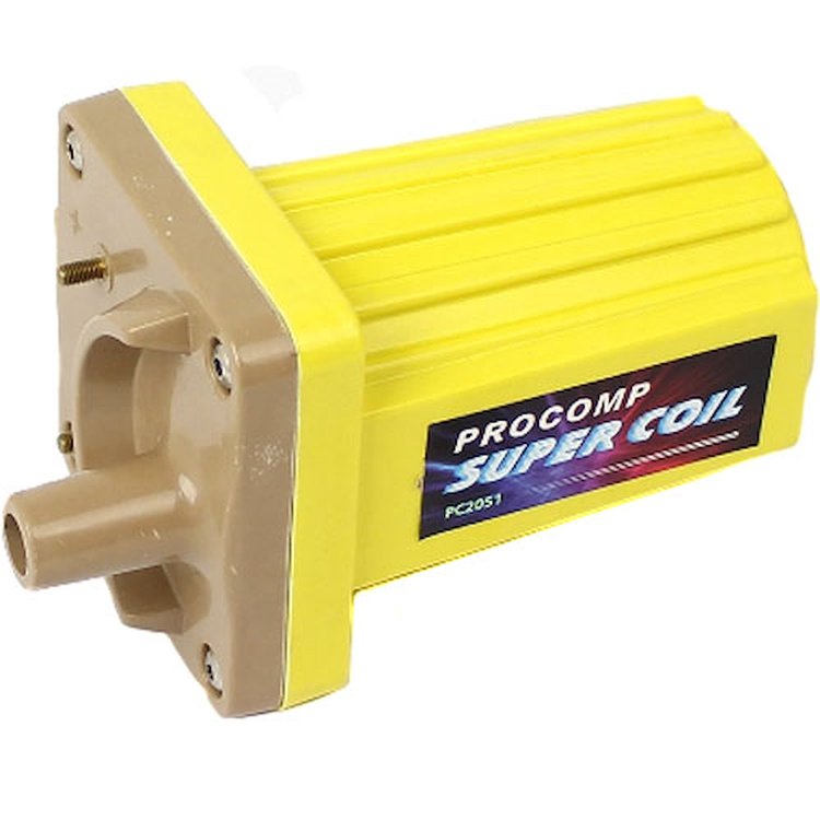 Universal 12V Electronic Super Oil Filled Female Ignition Coil - Yellow