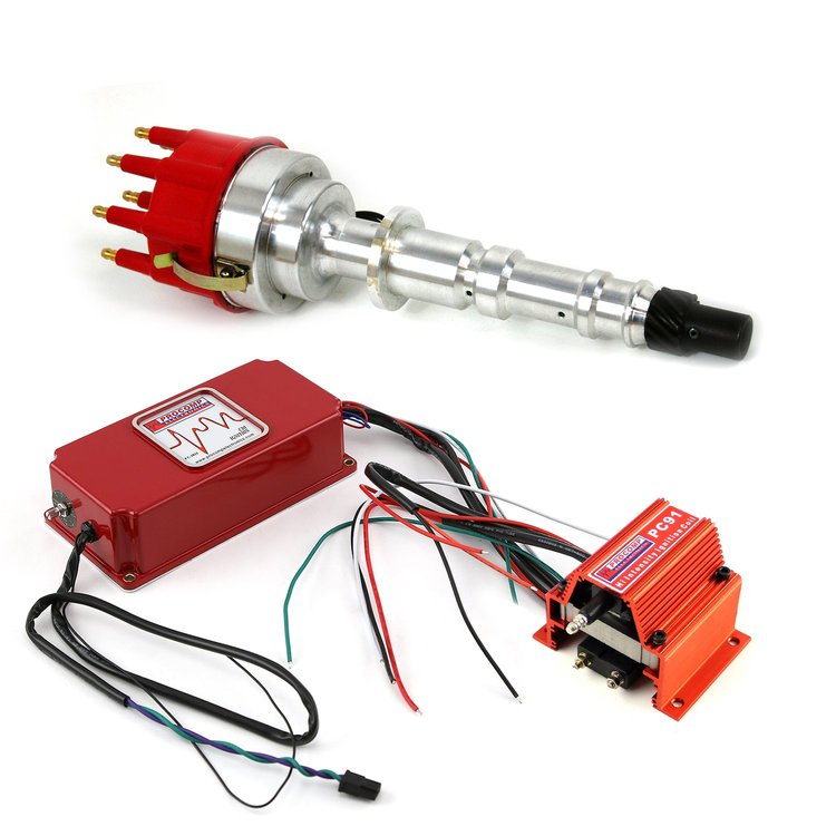 Ignition System Combo Kit Chevy 348, 409 [Pro Billet Aluminum Distributor w/6AL Ignition Box / Coil]
