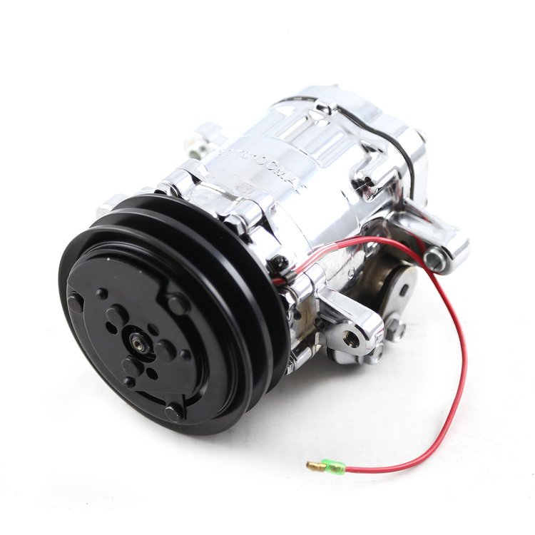 Sanden 7176 Air Conditioning Compressor [2-Groove V-Belt] Chrome