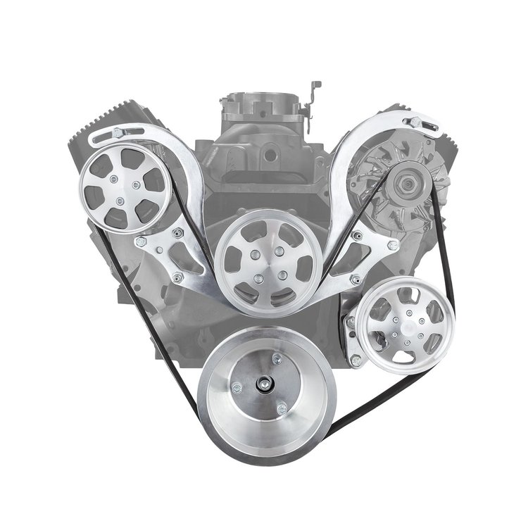 Serpentine Engine Pulley Kit Big Block Chevy 454 With Short Water Pump