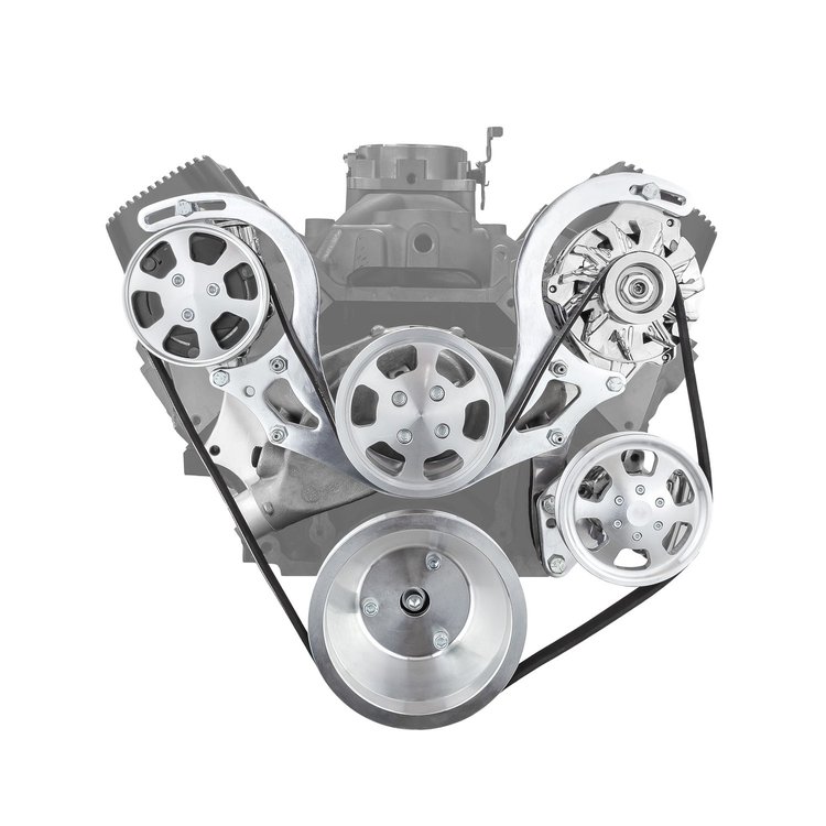 Complete Engine Drive Accessory Kit Big Block Chevy 454 - Polished