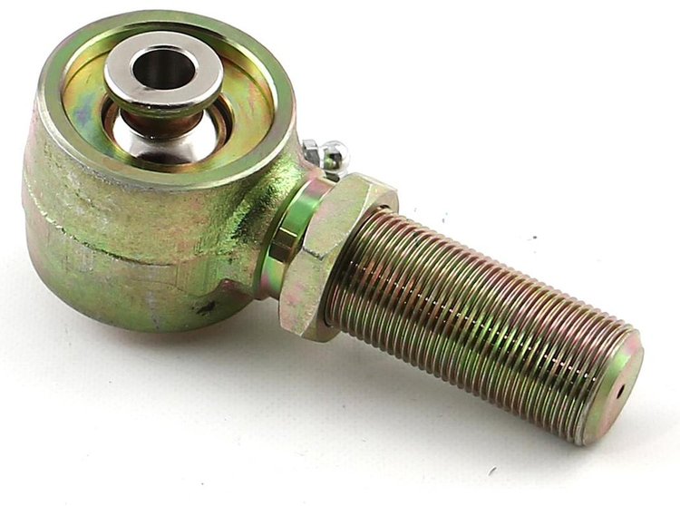 One-Piece Rod End with Jam Nut [1 in.-1.250 LH x 3 in. L Male Threads] 2.626 in. Ball Width; Yellow Zinc Finish