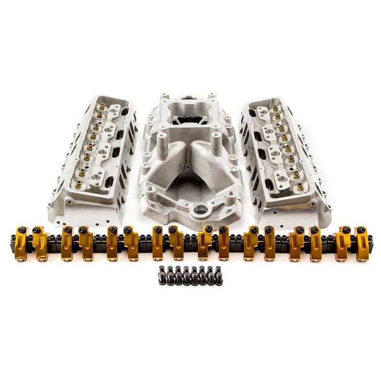 Chevy SBC 15 Degree 230cc 61cc Top End Components Kit Heads Intake Rockers