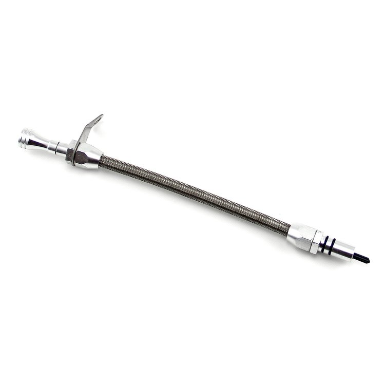 GM Turbo 400 Braided Flexible Bell Housing Mount Transmission Dipstick