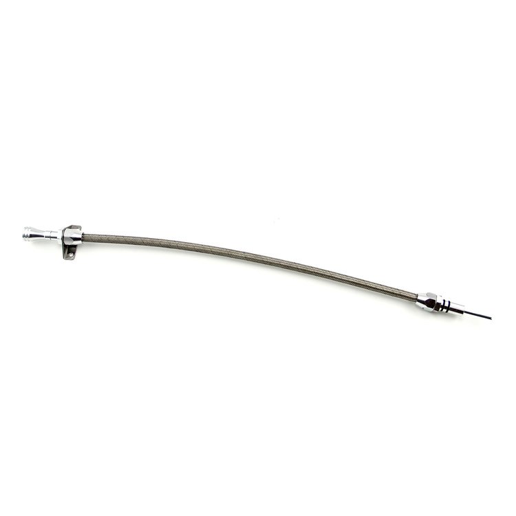 FORD C6 Braided Flexible Firewall Mount Transmission Dipstick